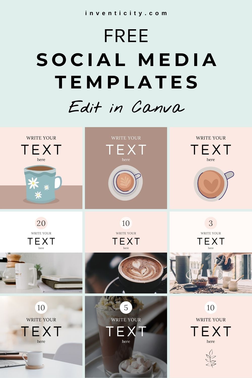 Free Social Media Templates for Canva Unique Designs Inventicity™